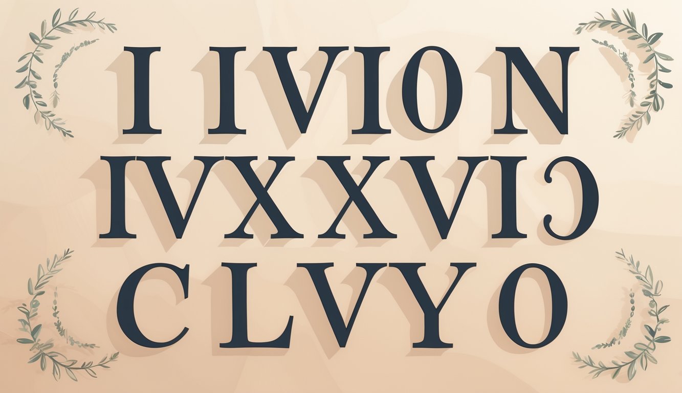 Prikaz nekoliko rimskih brojeva raspoređenih na neutralnoj pozadini.