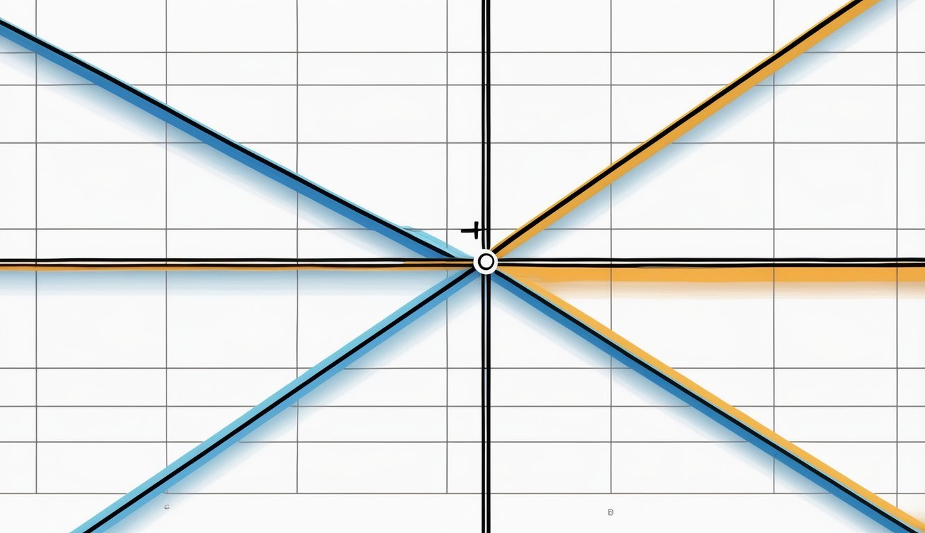 Koordinatni sustav s dvije pravce koje se sijeku pod pravim kutom.