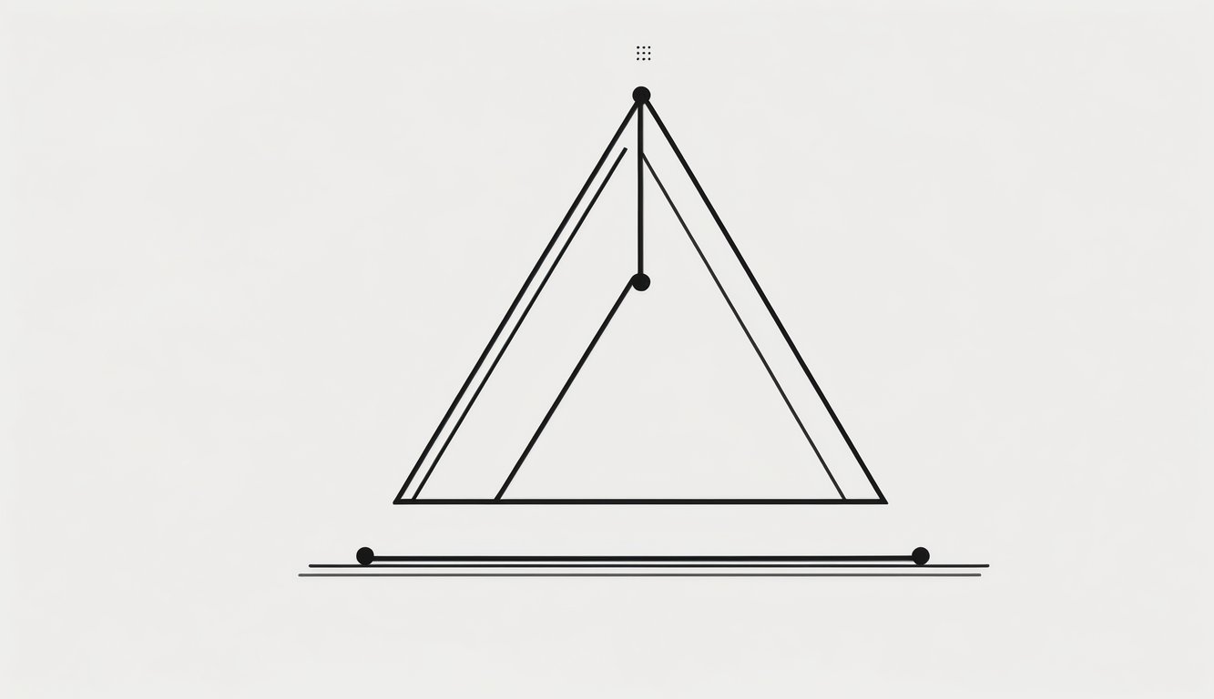 Prikaz pravokutnog trokuta s označenim pravim kutom.