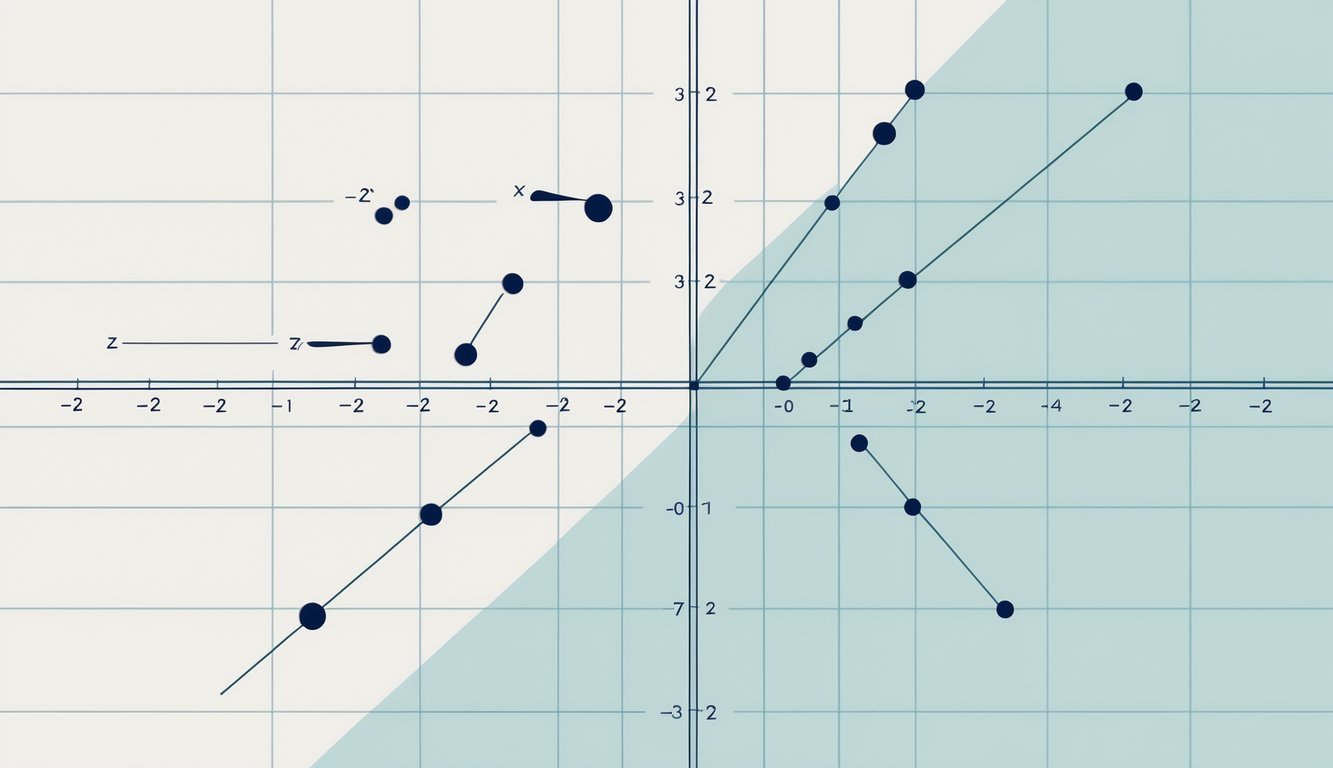 Dvodimenzionalni koordinatni sustav s realnom i imaginarnom osi te točkama koje predstavljaju kompleksne brojeve.